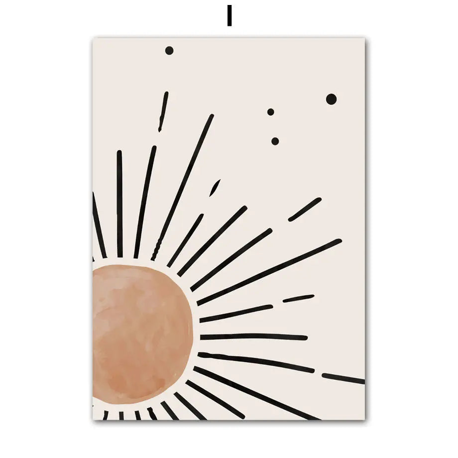 Green Geometric Green Leaf Bedroom Hanging Painting Living Room Canvas Decorative Londecor