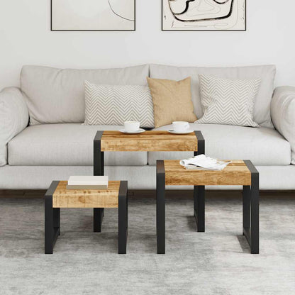 Solid Mango Wood Tables 3 pcs