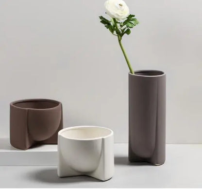 Porcelain Vase Minimalist Living Room Table Flower Arrangement Londecor