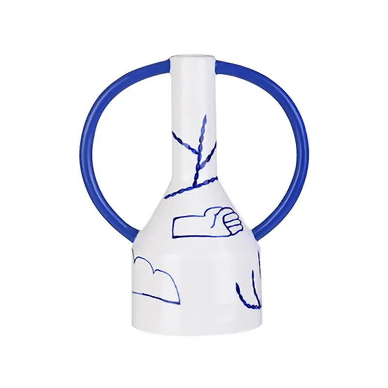 Klein Blue Creative Binaural Ceramic Decorative Vase Ornament Londecor