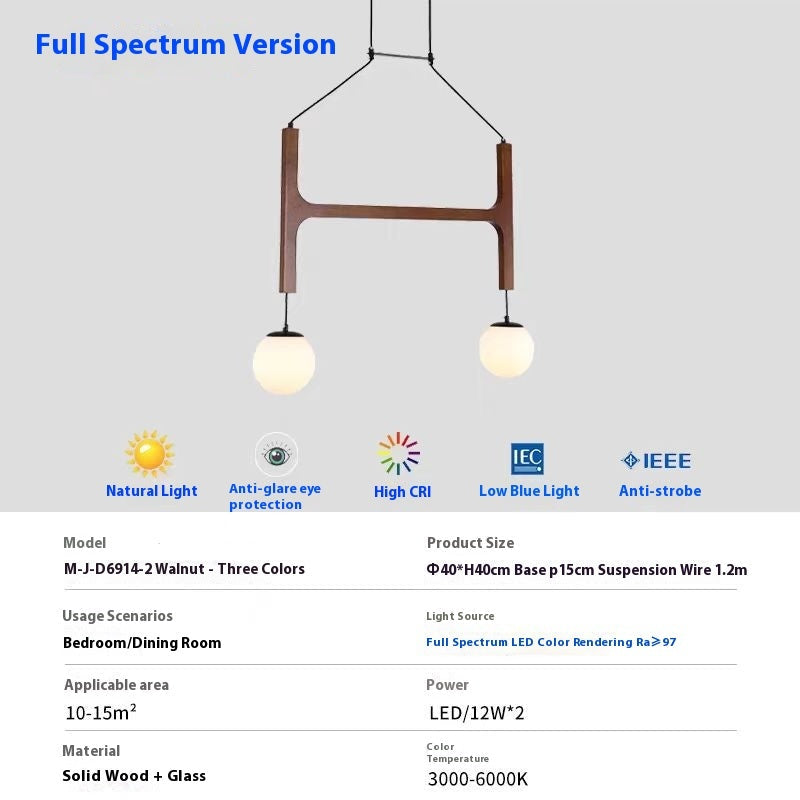 Living Room Chandelier Solid Wood Stairs Dining-room Lamp