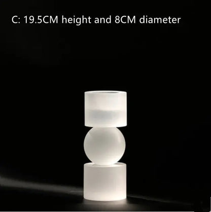 Crystal Electroplating Frosted Candle Holder Londecor