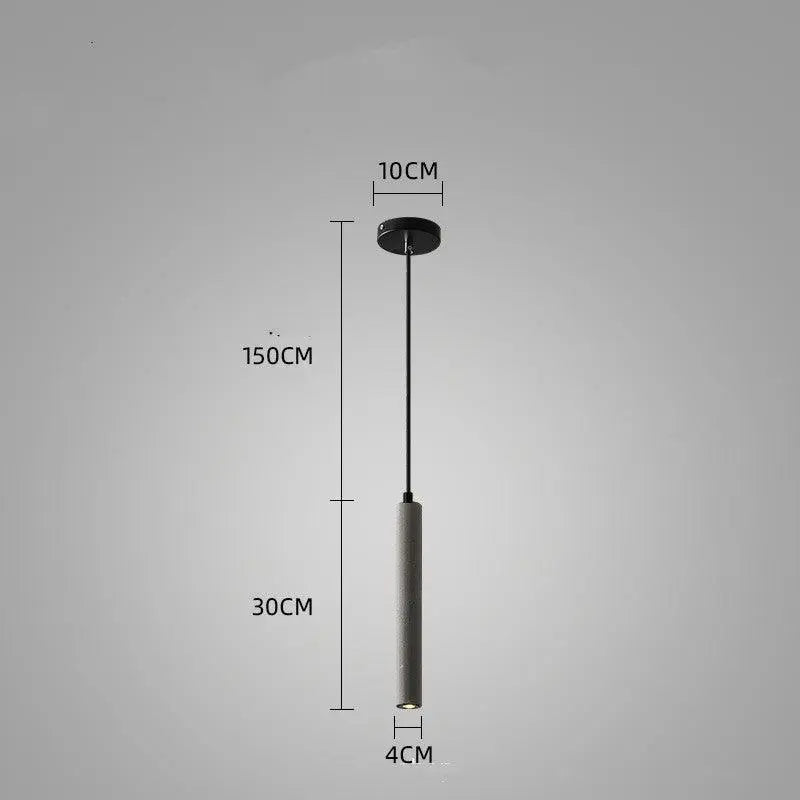 Nordic Minimalist Bedroom Bedside Cylindrical Terrazzo Chandelier - Londecor