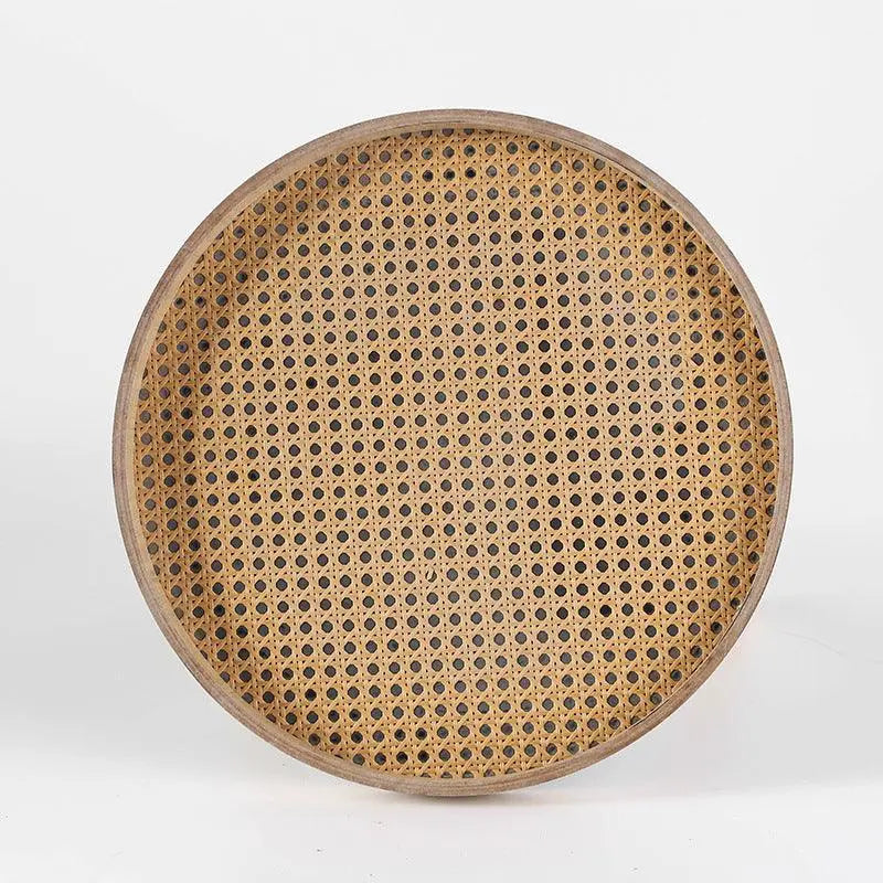 Rattan Retro Living Room Round Coffee Table - Londecor