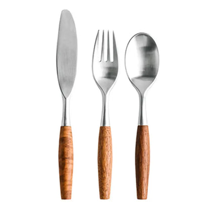 Stainless Steel Cutlery Set With Log Handle Londecor