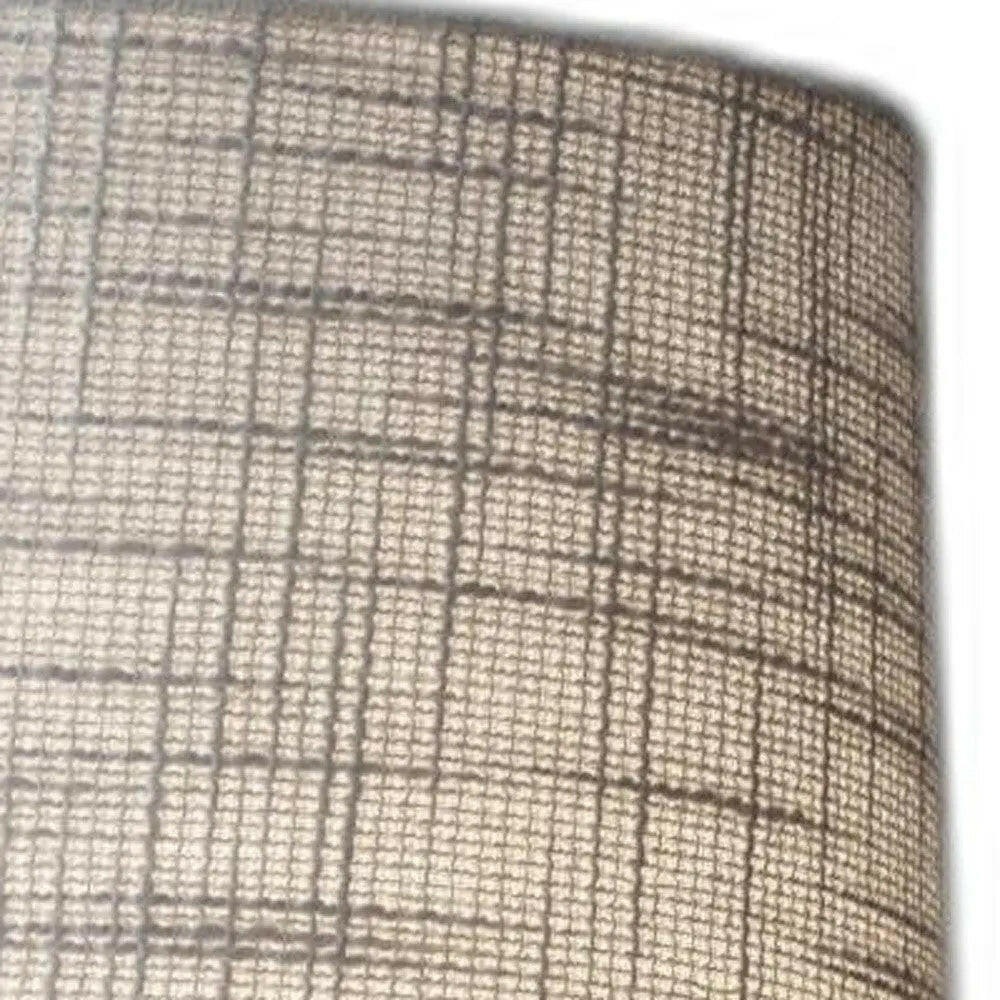 Walnut Wood Finish Geometric Base Table Lamp - Londecor