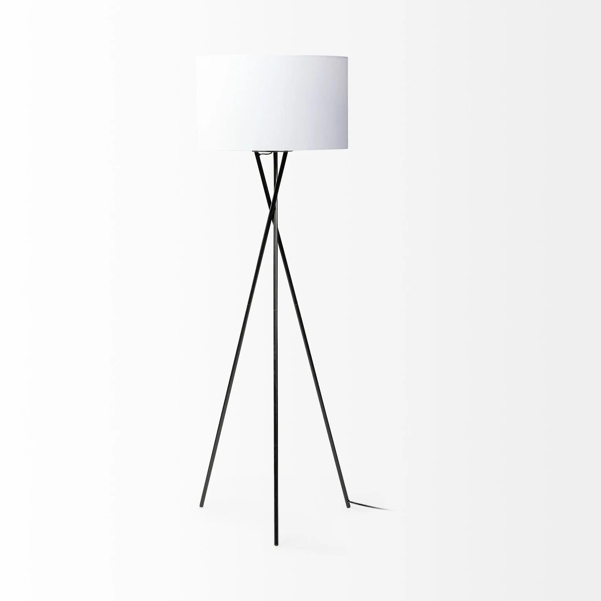 Black Metal Tripod Floor Lamp-3