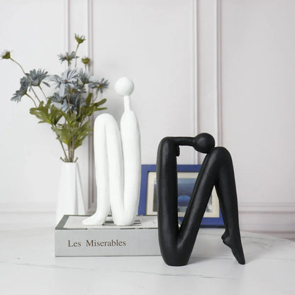 Simple Nordic Geometry Minimalist Abstract Character Ornaments Londecor