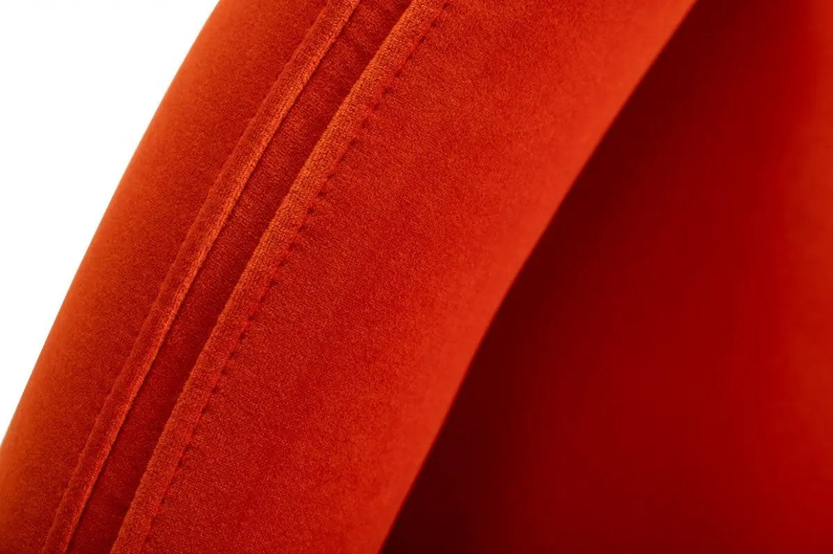 Orange Velvet Dining Chair-4