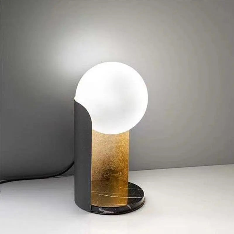 Marble Table Lamp Glass Ball - Londecor