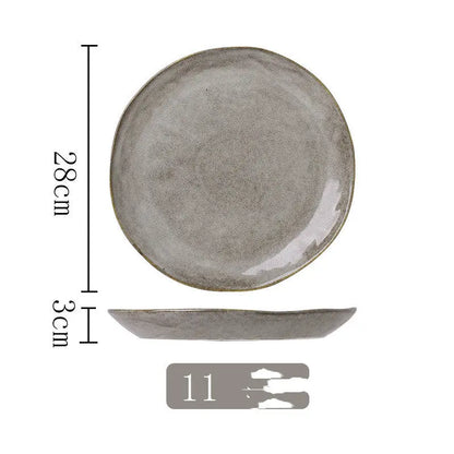 Kiln Into Ceramic Tableware Creative Hotel Steak Plate Londecor
