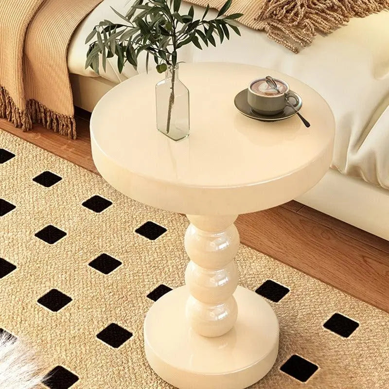 Vintage Solid Wood Round Side Table - Londecor