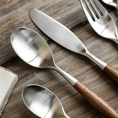 Stainless Steel Cutlery Set With Log Handle Londecor