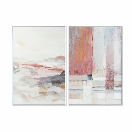 Painting DKD Home Decor 82,5 x 4,5 x 122,5 cm Abstract Urban (2 Units)-0