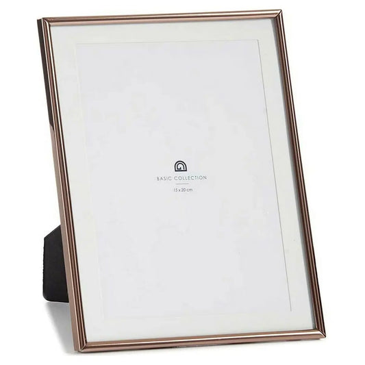 Photo frame Copper 13 x 23 x 18,4 cm Crystal Steel-0