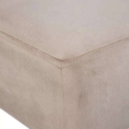 Sofá Chaise Longue 140 x 59 x 42 cm Bege Metal Madeira-3