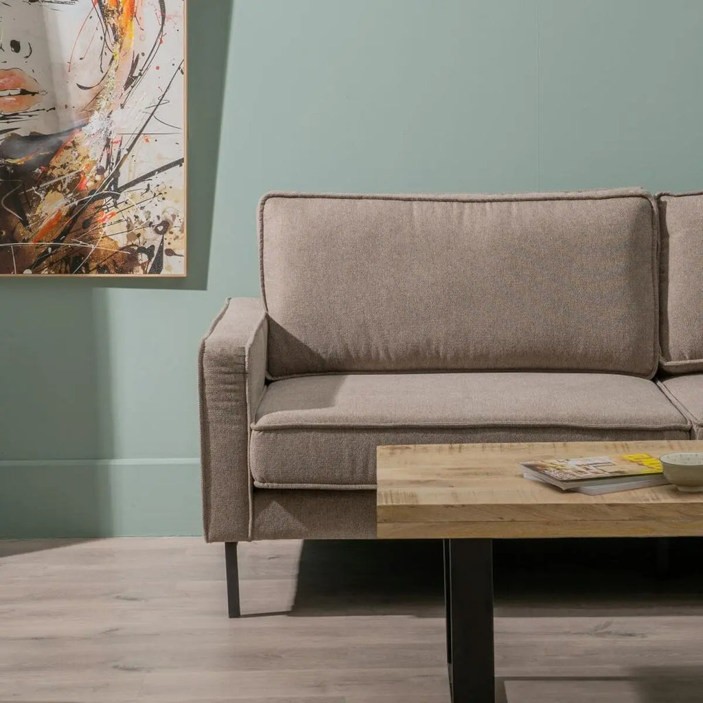 Sofa 163 x 87 x 90 cm Synthetisch materiaal Metaal Taupe-9