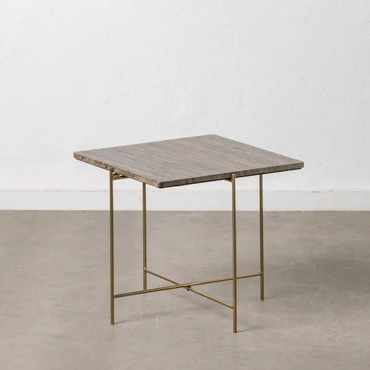 Centre Table Marble Iron 50 x 50 x 45 cm-1