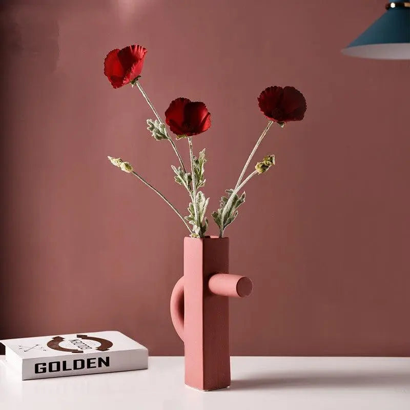 Geometric irregular Morandi vase - Londecor