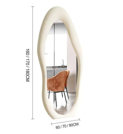 Irregular Mirror Falling Against The Wall Londecor