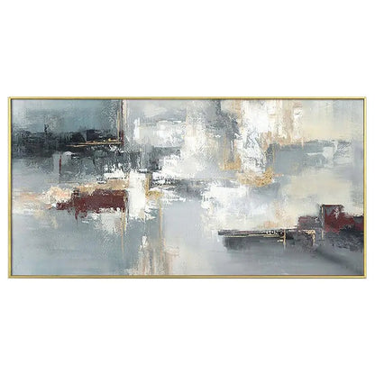 Gray Abstract Painting Blue Gray Canvas Painting - Londecor
