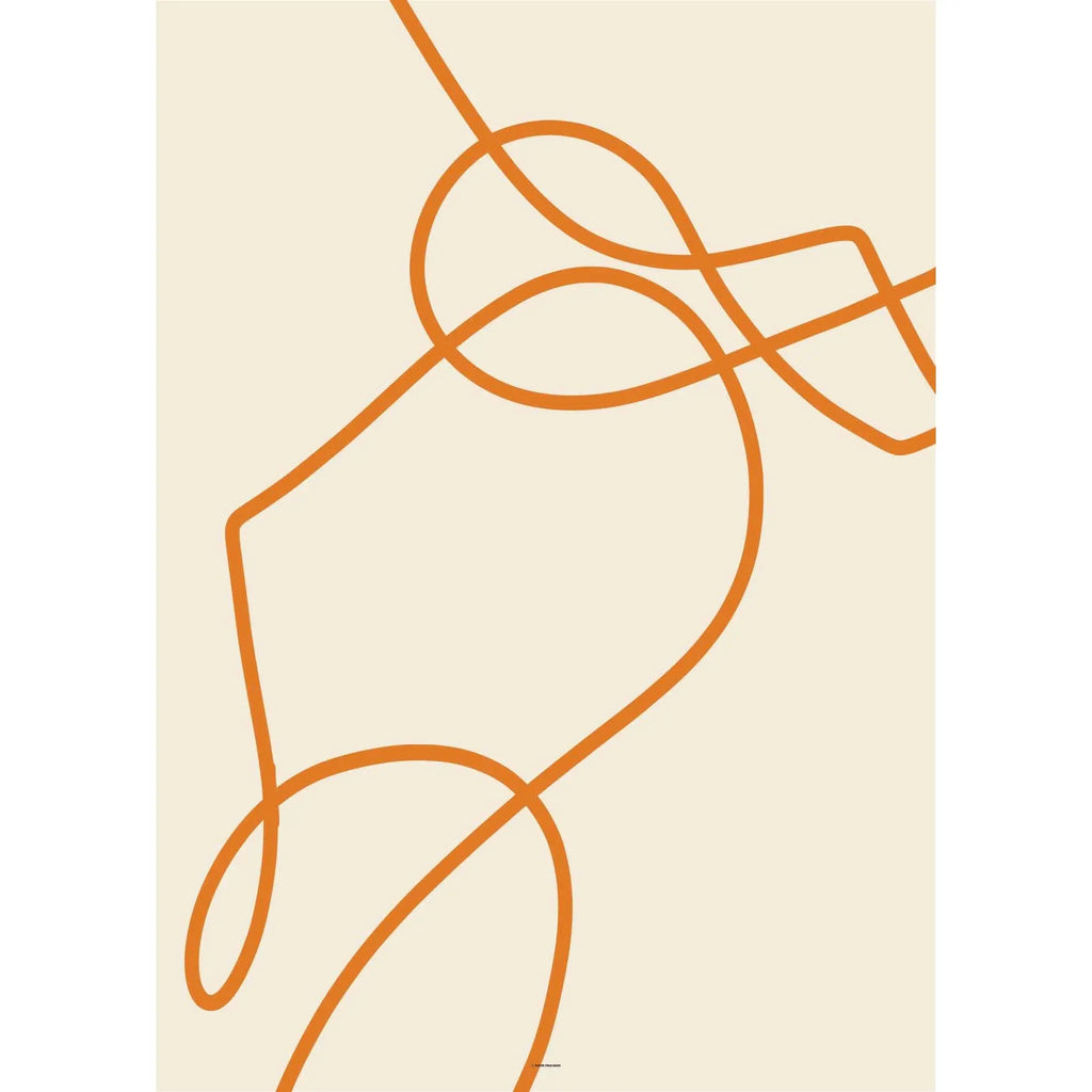 Abstract Lines Orange I-2