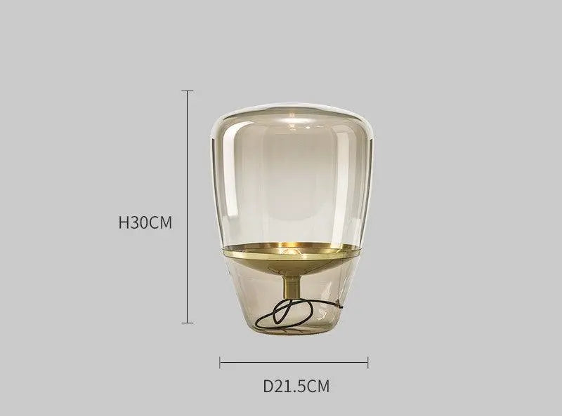Glass Table Lamp Modern Light Luxury Corner. - Londecor