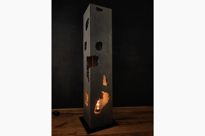 lampa stojąca loft, loft, oświetlenie loft, lampa z betonu, lampa betonowa