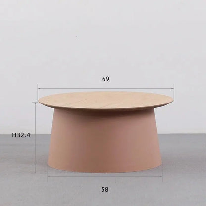Simple Solid Round Coffee Table - Londecor