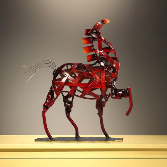 Artwork Wrought Iron Weaving Horse. - Londecor