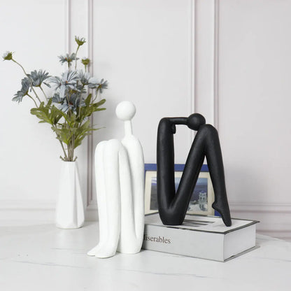 Simple Nordic Geometry Minimalist Abstract Character Ornaments Londecor