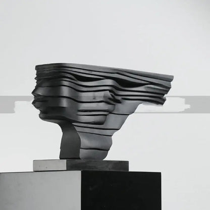 Abstract Figure Double-sided Black Sculpture Decoration Soft Ornament - Londecor