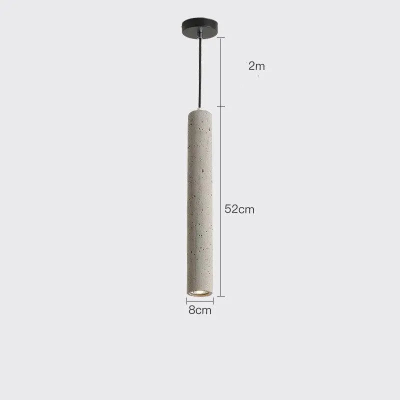 Nordic Minimalist Bedroom Bedside Cylindrical Terrazzo Chandelier - Londecor