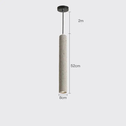Nordic Minimalist Bedroom Bedside Cylindrical Terrazzo Chandelier - Londecor